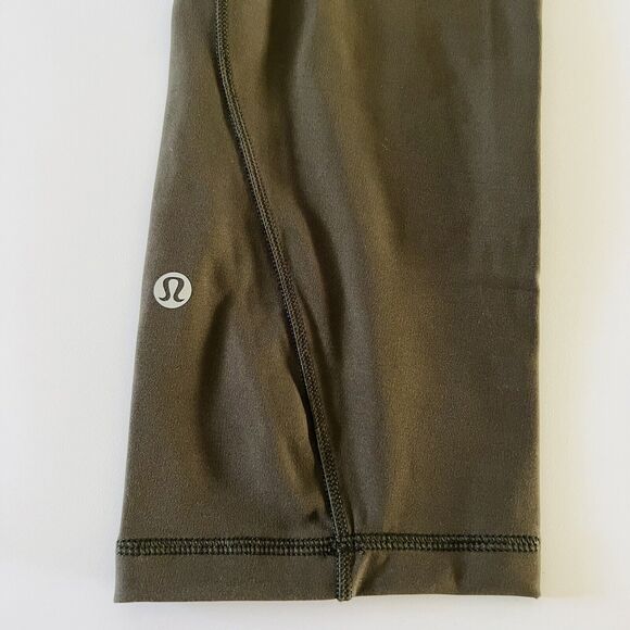 LULULEMON ATHLETICA Dark Olive Run On Crop Leggings - US 6 - Picture 5 of 8